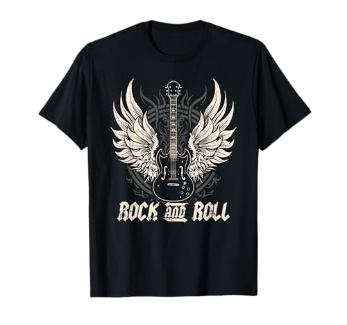 Rock and Roll Guitarra Vintage Rock Music Camiseta