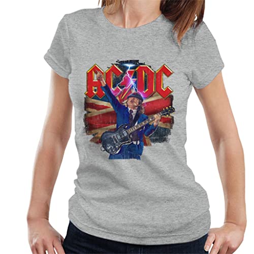 All+Every AC/DC Logo Angus Young Union Flag Lightning Women's T-Shirt