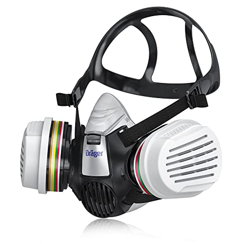 Dräger X-Plore 3300 Semi máscara con filtros de cartuchos A1B1E1K1 Hg P3 R D | Mascara de protección para...