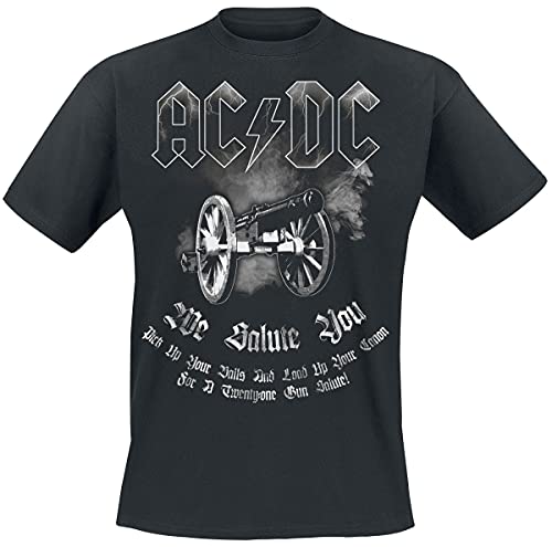 AC/DC We Salute You Hombre Camiseta Negro L 100% algodón Regular