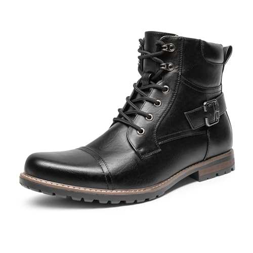 Bruno Marc Botas de Combate Militar para Hombres Botines de Moto Tactical para Hombre Negro-3 Philly-3 Talla...