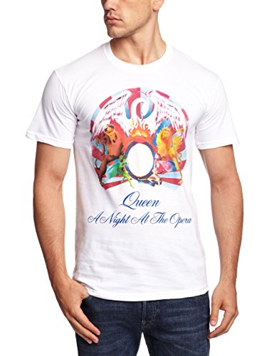 Bravado Queen-A Night At The Opera Camiseta, Blanco, XL para Hombre