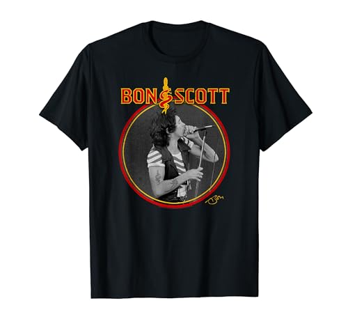 Bon Scott Circle Foto Camiseta