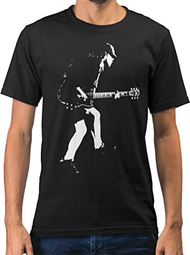 Angus Young Rock Icon Caricature - Unisex Regular Fit T-Shirt Black L