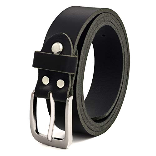 Negro Cinturón de piel de búfalo 30mm de ancho y aprox. 3-4mm de grueso, puede acortarse cinturón de piel,...