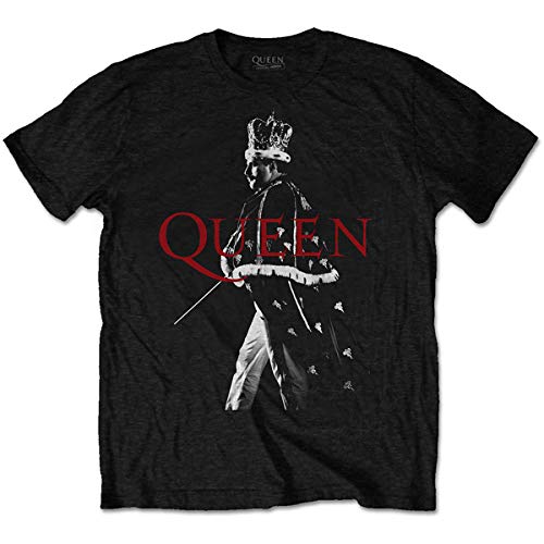 Queen Freddie Mercury Live in Concert Oficial Camiseta para Hombre (Medium)