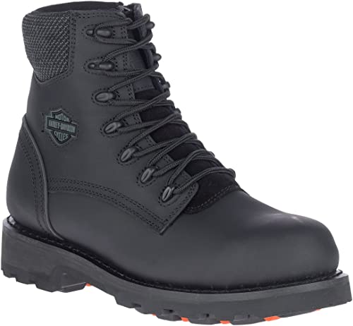 Harley-Davidson Landers D93791 - Botas de motocicleta impermeables para hombre, color negro, 6.25 pulgadas,...