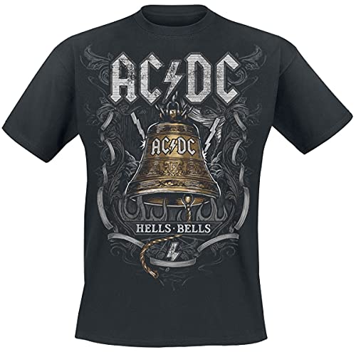 AC/DC Hells Bells Hombre Camiseta Negro M 100% algodón Regular