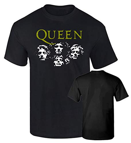 Camiseta Queen Grupo Rock Impresion Dorada Algodon Calidad 190grs (S)