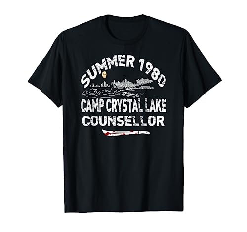 Película vintage de películas de terror de los años 80 CW Crystal Lake Slasher Camiseta
