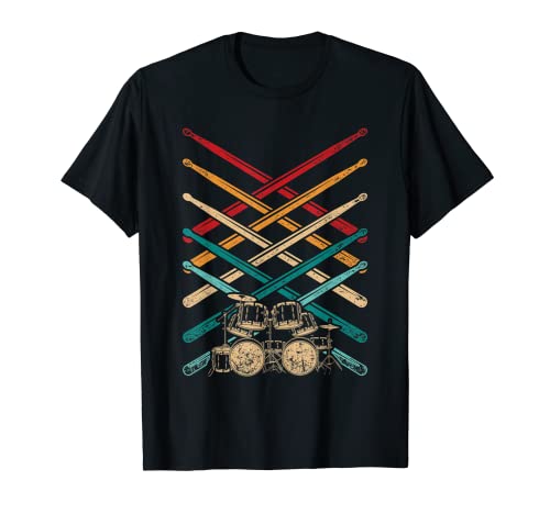 Baterista Regalo Baquetas Música Rock Tambores Batería Camiseta