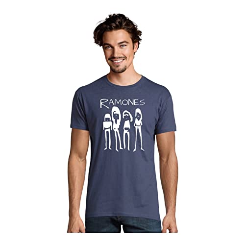 Camiseta T-Shirt Ramones Banda Grupo Punk Rock (M, Denin)