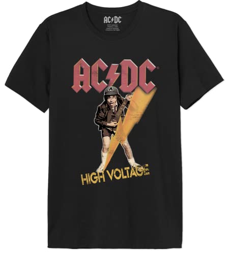 AC/DC MEACDCRTS053 Camisetas, Negro, XL para Hombre