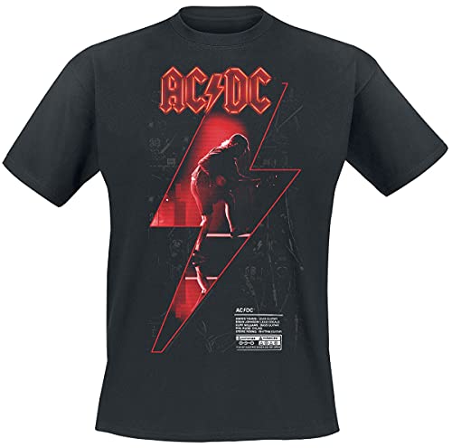 AC/DC PWR UP - Red Stage Hombre Camiseta Negro XXL, 100% algodón, Regular