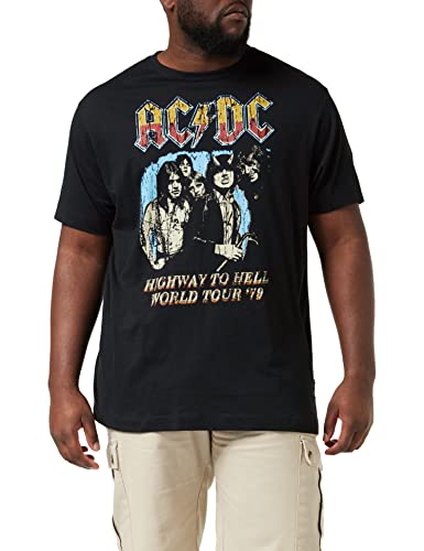 AC/DC ACDC-Highway World Tour 79' -Mens T Shirt XLG Camiseta, Negro (Black Blk), X-Large para Hombre
