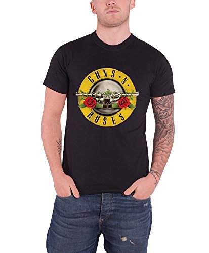 Universal Music Shirts - Camiseta de Guns N' Roses con Cuello Redondo de Manga Corta Unisex, Talla 36/38 -...