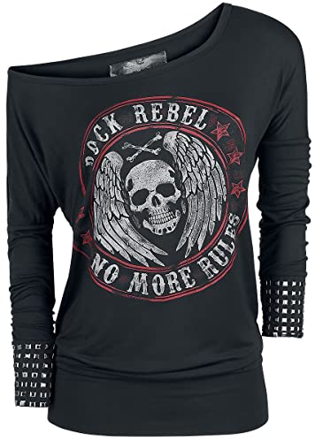 Rock Rebel by EMP Fast and Loose Mujer Camiseta Manga Larga Negro M
