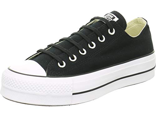 Converse 560250C Black Nero Scarpe Basse Donna Sneakers Platform Lacci Tessuto 38