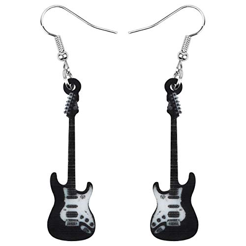 DOWAY Cute Acrilicos Divertidos Musical Eléctrico Beth Guitar Pendientes Mujer Rock Joyería Decorativos De...
