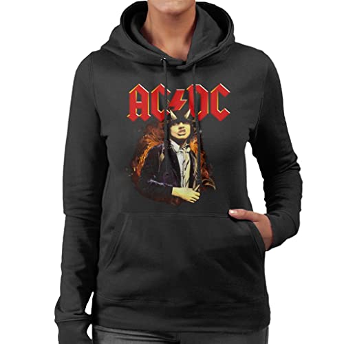 All+Every AC/DC Logo Angus Young Highway To Hell Women's Hooded Sweatshirt