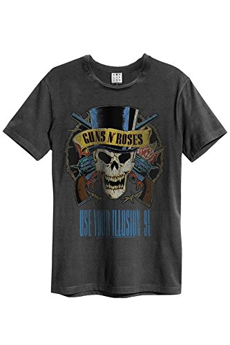 Amplified - Camiseta para hombre Guns N Roses - Use Your Illusion (gris) (S-XL) gris S