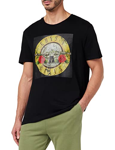 cotton division Megunsrts003 Camiseta, Negro, L para Hombre