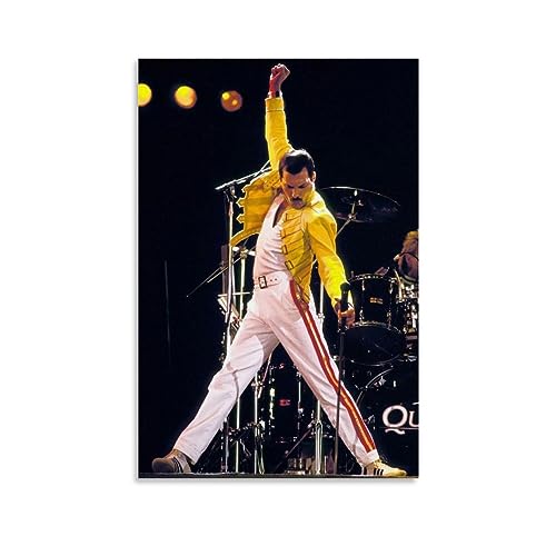 ENILSA Póster musical de Freddie Mercury, póster decorativo de lona, póster de pared e imagen artística...
