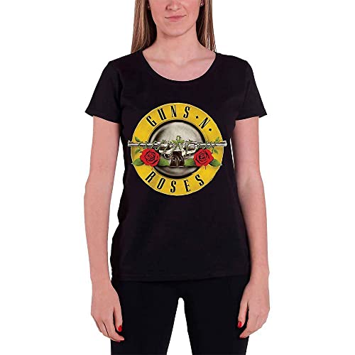 Guns N' Roses Gnrtsp04lb05 Camiseta, Negro, XXL para Mujer