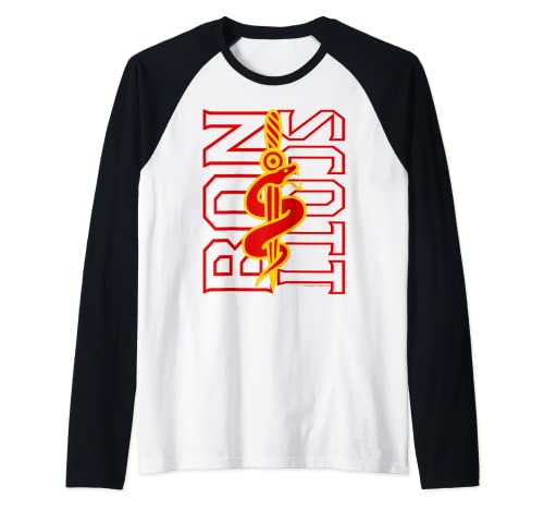 Bon Scott Snake and Dagger Logo Camiseta Manga Raglan