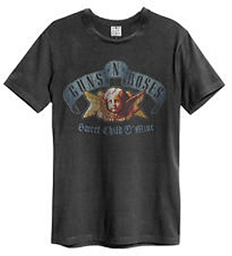 Guns N Roses Amplified Sweet Child of Mine - Camiseta para hombre, color gris, talla S - L gris S