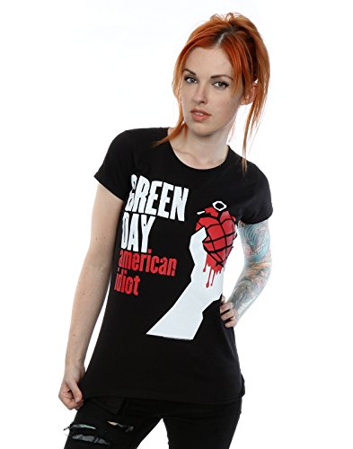 Green Day mujer American Idiot Camiseta Small Negro