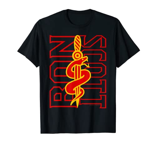 Bon Scott Snake and Dagger Logo Camiseta