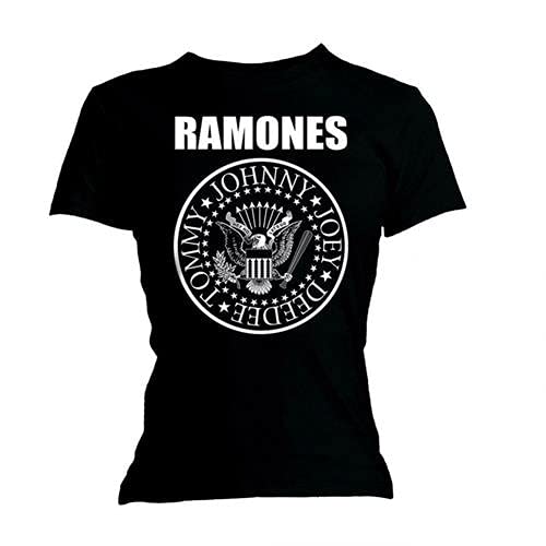 Ramones Mujer Presidential Seal Camiseta Small Negro