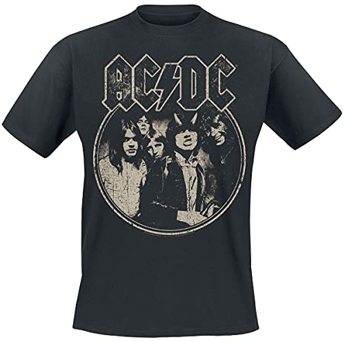 AC/DC North American Tour 1979 Hombre Camiseta Negro M 100% algodón Regular