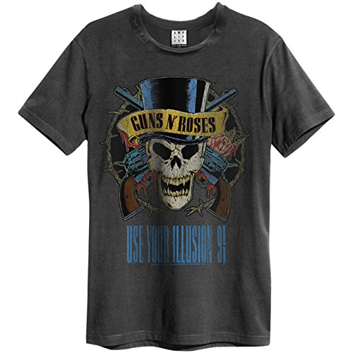 Amplified Guns n Roses - Use Your Illusion - Camiseta de carbón para hombre, gris oscuro, L