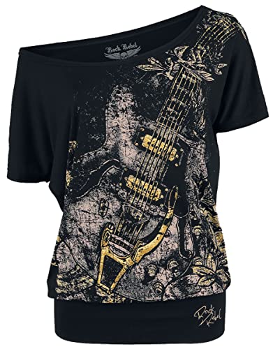 Rock Rebel by EMP Can You Read My Mind Mujer Camiseta Negro M 95% Viscosa, 5% elastán Stickerei Ancho