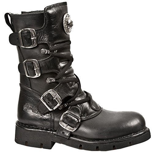 New Rock M 1473 S1, Botas de Motociclistas Unisex para Adulto, Negro Itali Negro Nomada Negro Planin, 40 EU