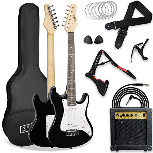 3rd Avenue XF Kit Definitivo De Guitarra Eléctrica Tamaño 3/4 Con Amplificador De 10 W, Afinador Digital,...