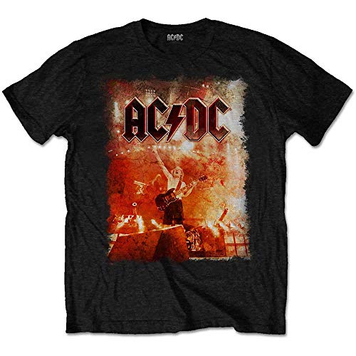 AC/DC Angus Young Fistpump Live Oficial Camiseta para Hombre (X-Large)
