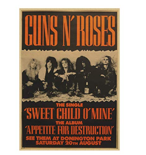 BLAIISRY Impresión En Lienzo Guns N Roses Rock Music Posters Vintage Poster Etiqueta De La Pared Habitación...
