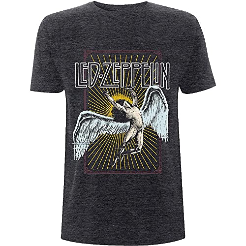 Led Zeppelin Icarus Colour Hombre Camiseta Gris Oscuro M 65% poliéster, 35% algodón Regular