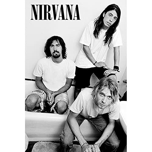 Live Nation Nirvana - Póster (61 x 91,5 cm), diseño de baño