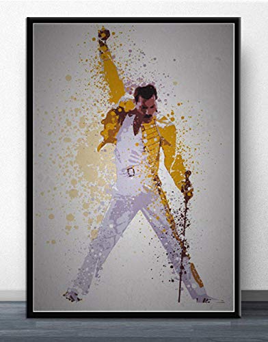 Impresión De La Lona Lienzo Pintura Carteles E Impresiones Cuadro De Arte De Pared Freddie Mercury Rock Music...