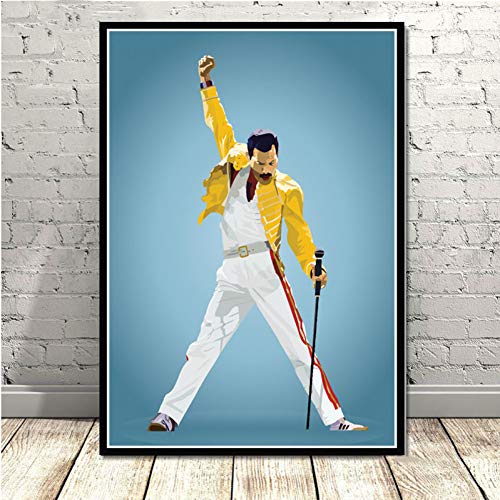 JWJQTLD Impresión En Lienzo Freddie Mercury Poster E Imprime Bohemian Rhapsody Queen Arte De Pared De Pintura...