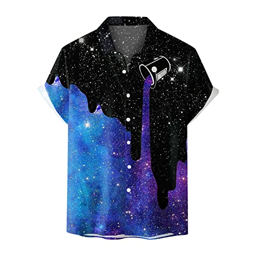 Camiseta de verano para hombre de moda para la costa, tiempo libre, playa, elegante, con botones, blusa...