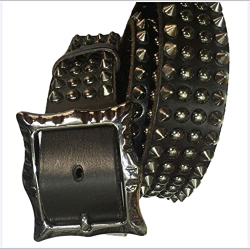 FJHYEEBN Cinturón De Remache para Mujer con Diseño Vintage Cinturón De Cuero con Remaches Cinturón De Rock...