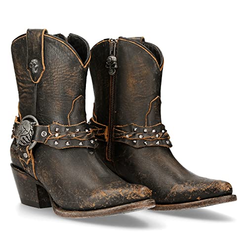 NEW ROCK Botas vaqueras de mujer Tejanas Western Cowboy Vintage Marrón Brown Woman Boots Texas M.WSTM005-S2...