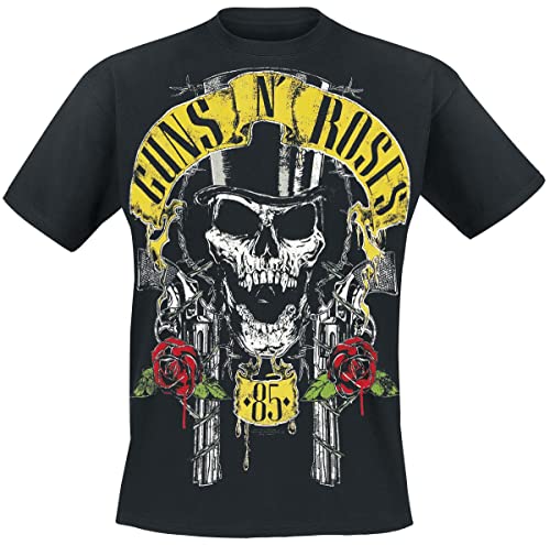 Guns N' Roses Top Hat Hombre Camiseta Negro L 100% algodón Regular