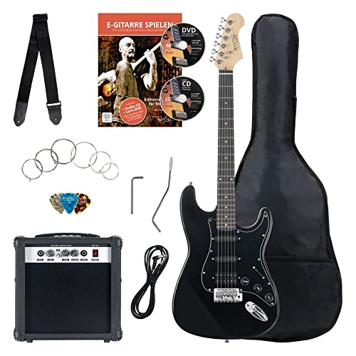 Rocktile Banger's PowerPack Kit de Guitarra Eléctrica Completo - Guitarra electrica con 2 Single-Coil pick-up...