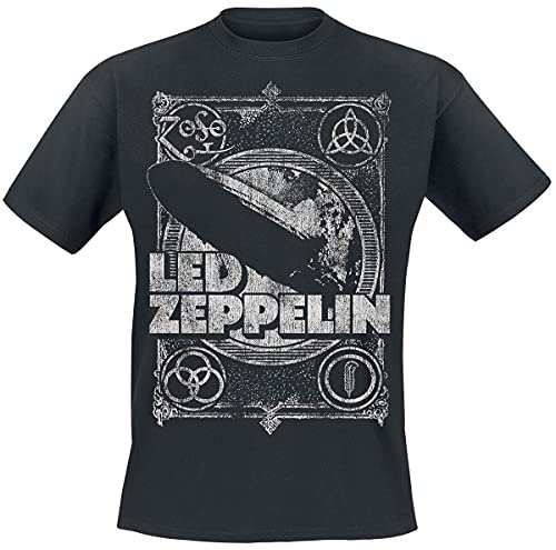 PHM Led Zeppelin Shook Me Hombre Camiseta Negro M 100% algodón Regular